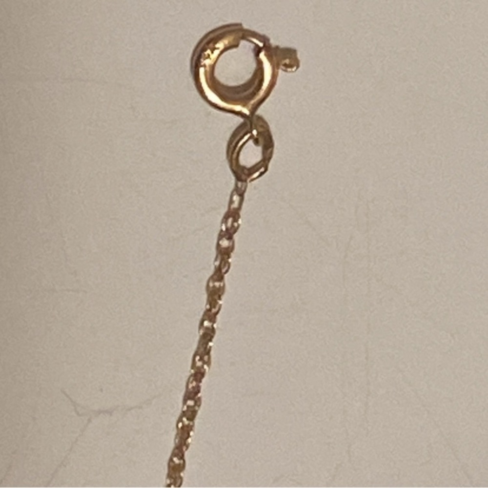 14K SOLID YELLOW GOLD #1 MOM HEART PENDANT GOLD CHAIN SIGNED AURAFIN - AUTHENTIC - Picture 6 of 16